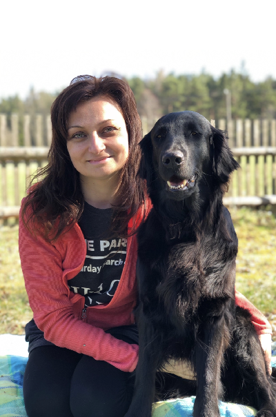 Fotografie Dany Kramářové a jejího canisterapeutického psa, Berry.